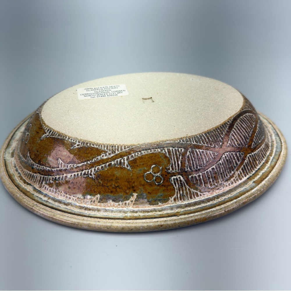 Vintage Glasfryn Pottery Etched Ceramic Bowl - Picture 9 of 11